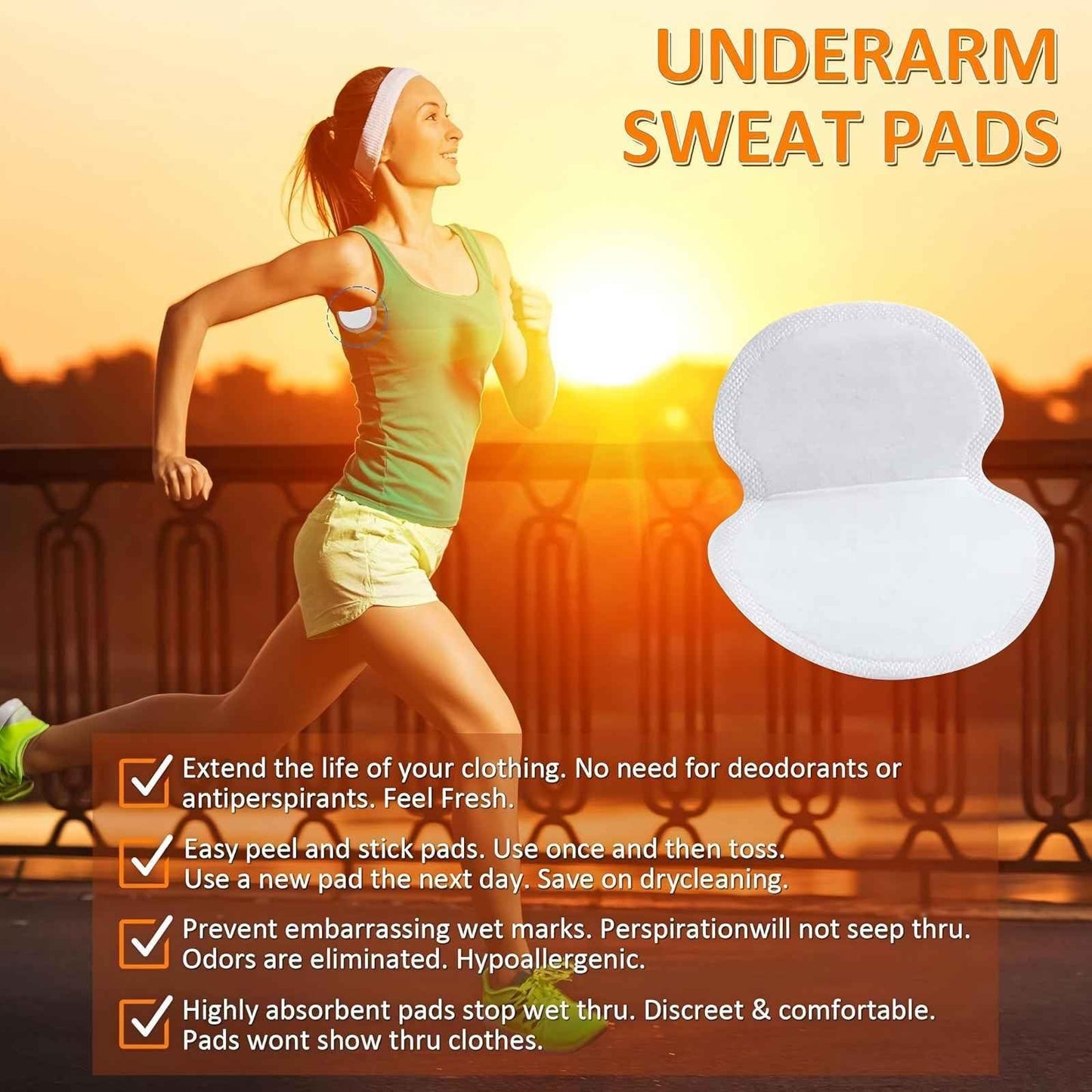 Underarm Sweat Pads for Women [100 Pcs], UOIRMI Armpit for Sweating Women, Disposable Underarm Pads, Armpit Sweat for A Whole Day Protection | Ideals for Workouts and Special