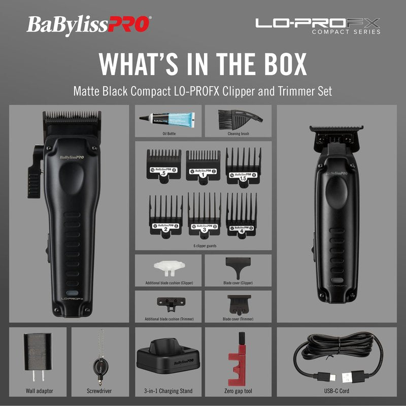 BaBylissPRO High Performance Compact LOPROFX Clipper and Trimmer Prepack