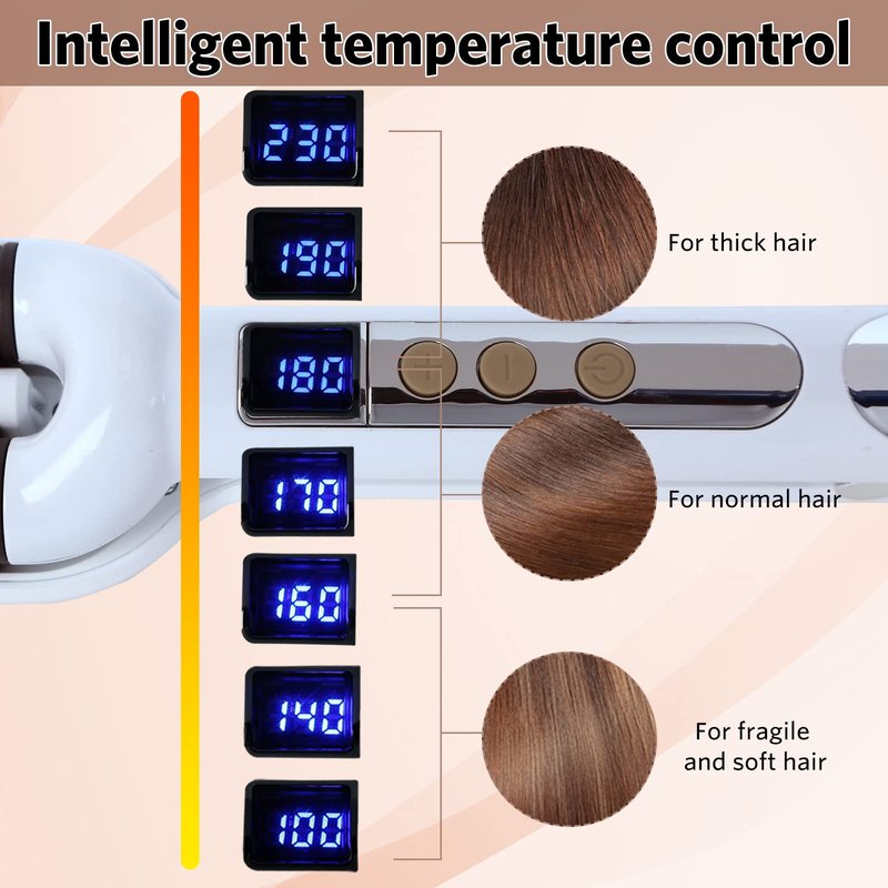 3 Barrel Hair Crimper Iron Professional Curling Wand 0.6 Inch Ceramic Fast Heating Crimping Iron for Deep Waves Valentines Gifts