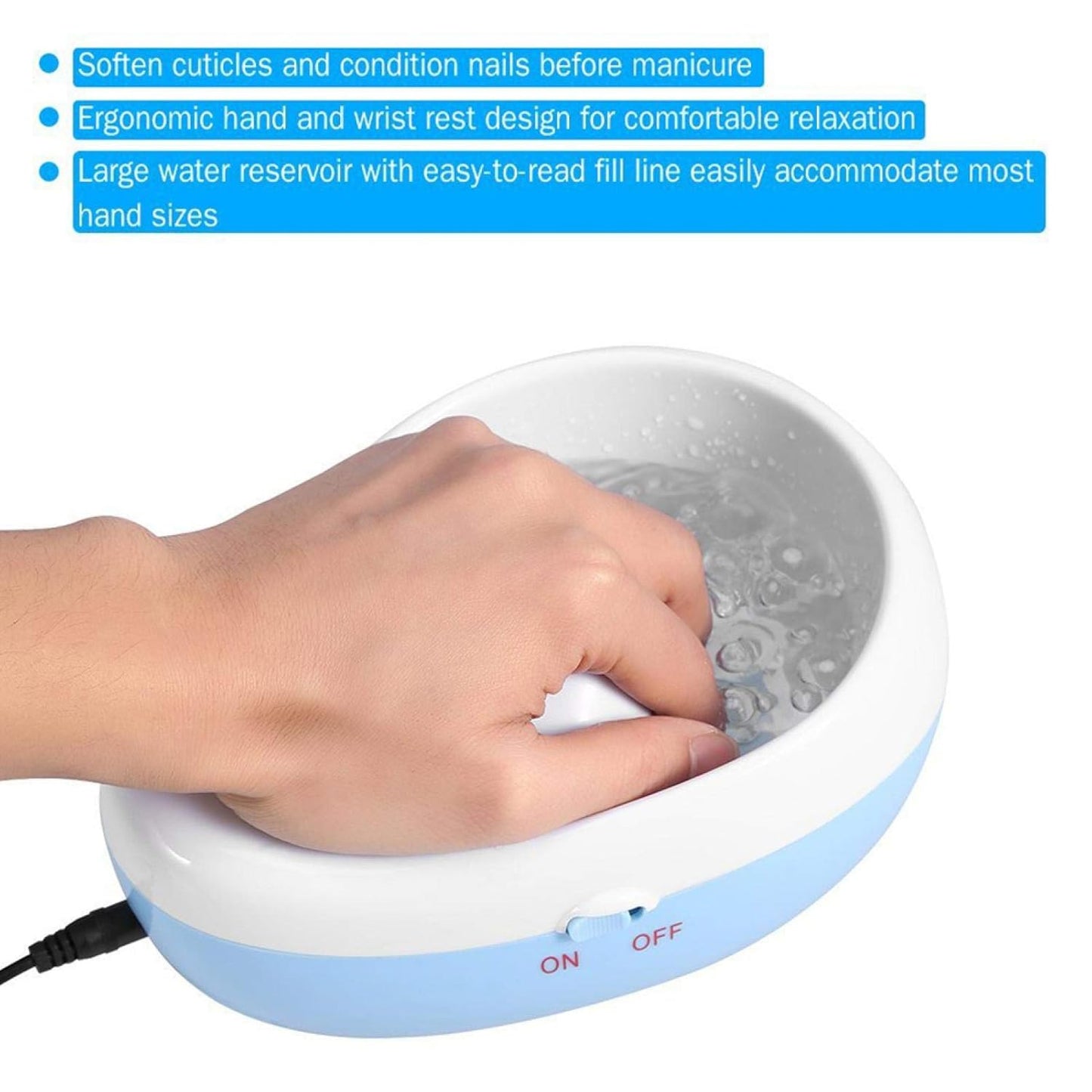 Electric Nail Soaking Bowl - Manicure Spa Soak & Polish Remover Tool | Home & Salon Use