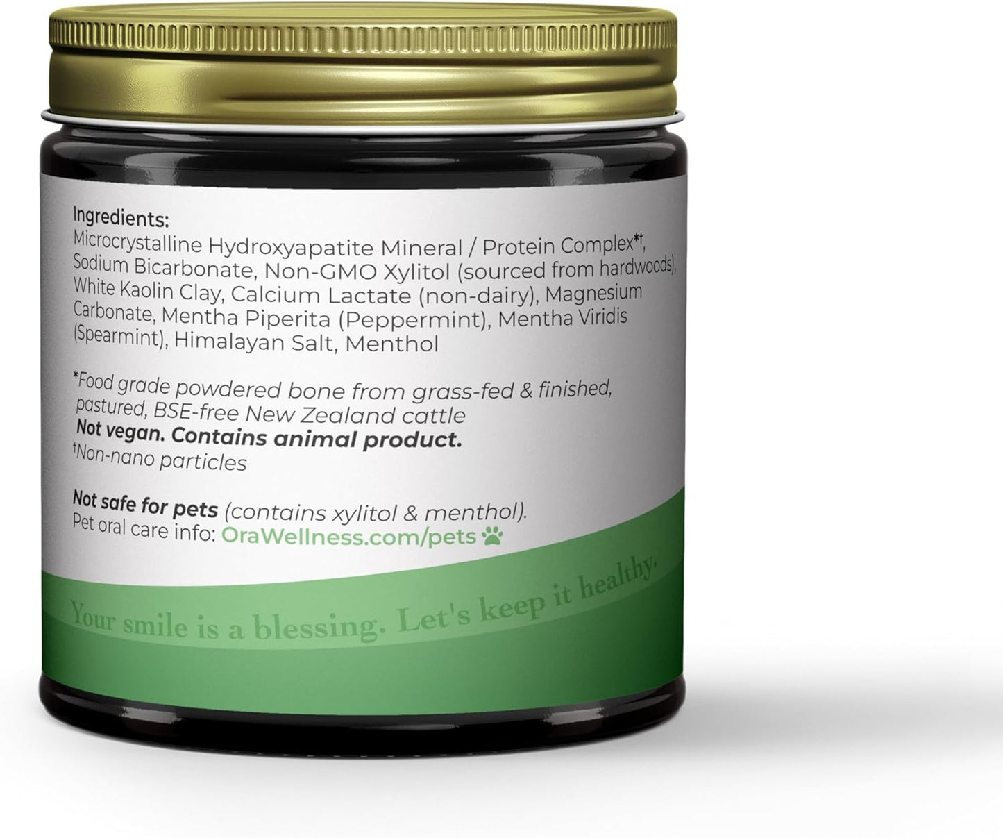 OraWellness Shine Tooth Powder - Remineralizing Mint Formula for Natural Teeth Whitening | Fluoride-Free, Microcrystalline Hydroxyapatite