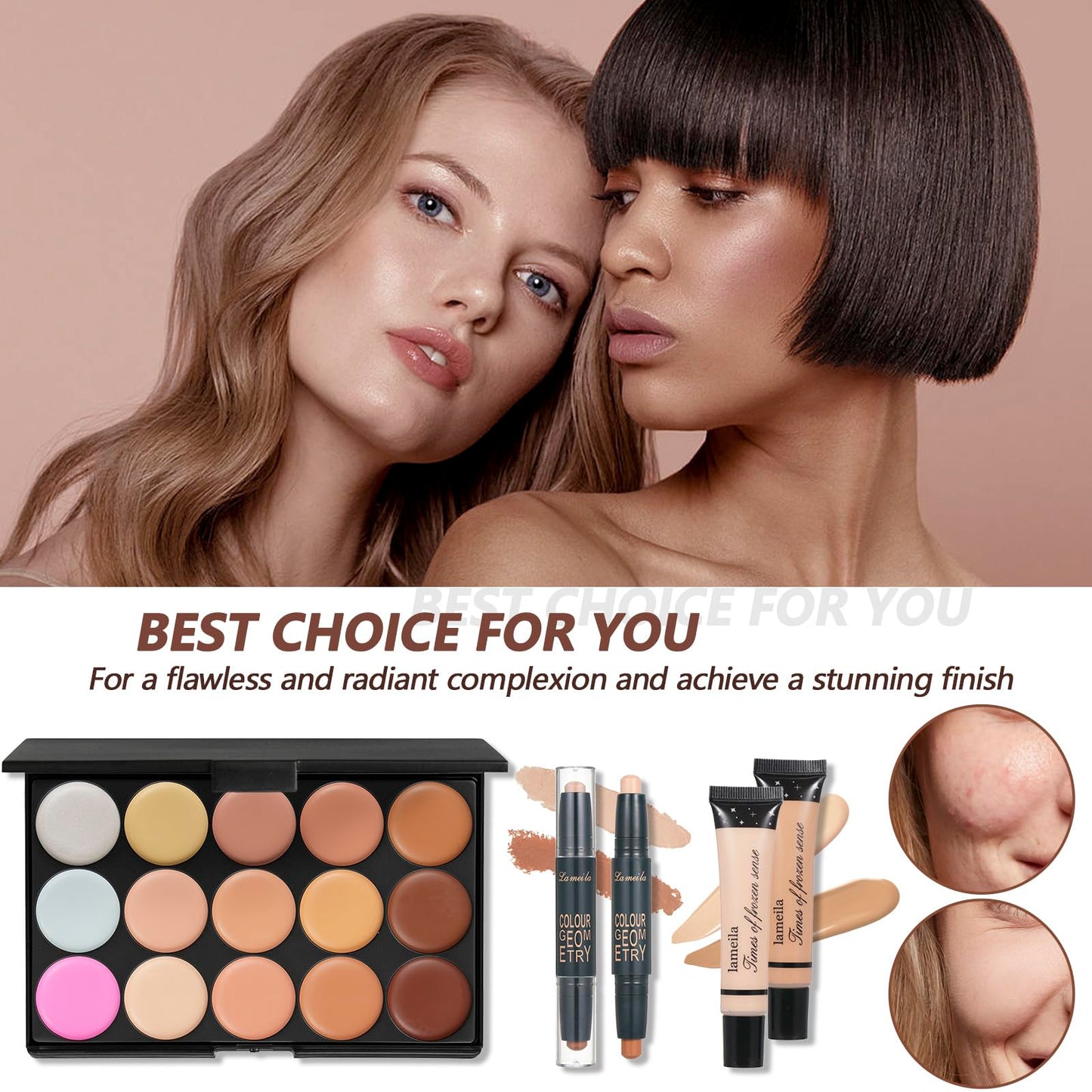 Makeup Kit for Women Full Kit Makeup Set for Teens Makeup Kits for Teen Girls Foundation Eyeshadow Palette Lipstick Makeup Gift Set for Women Teenagers