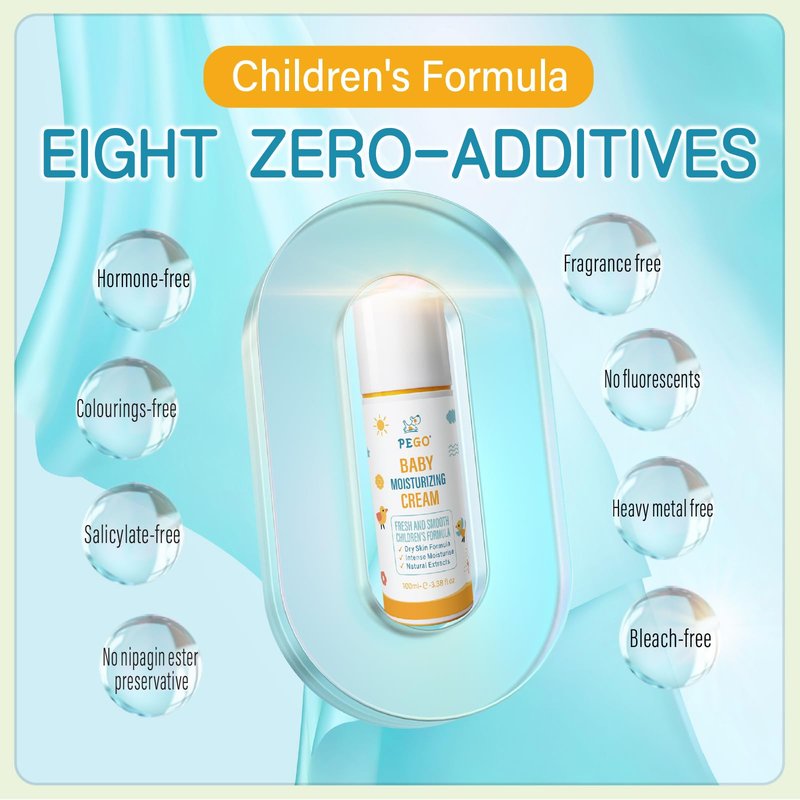 PEGO Baby Moisturizing Face Cream - Daily Hydration for Sensitive Skin,Kids Face Moisturizer,with Shea Butter,Chamomile,Lightweight,Hypoallergenic,Safe for Newborns & Toddlers,Kids 100ml/3.38oz