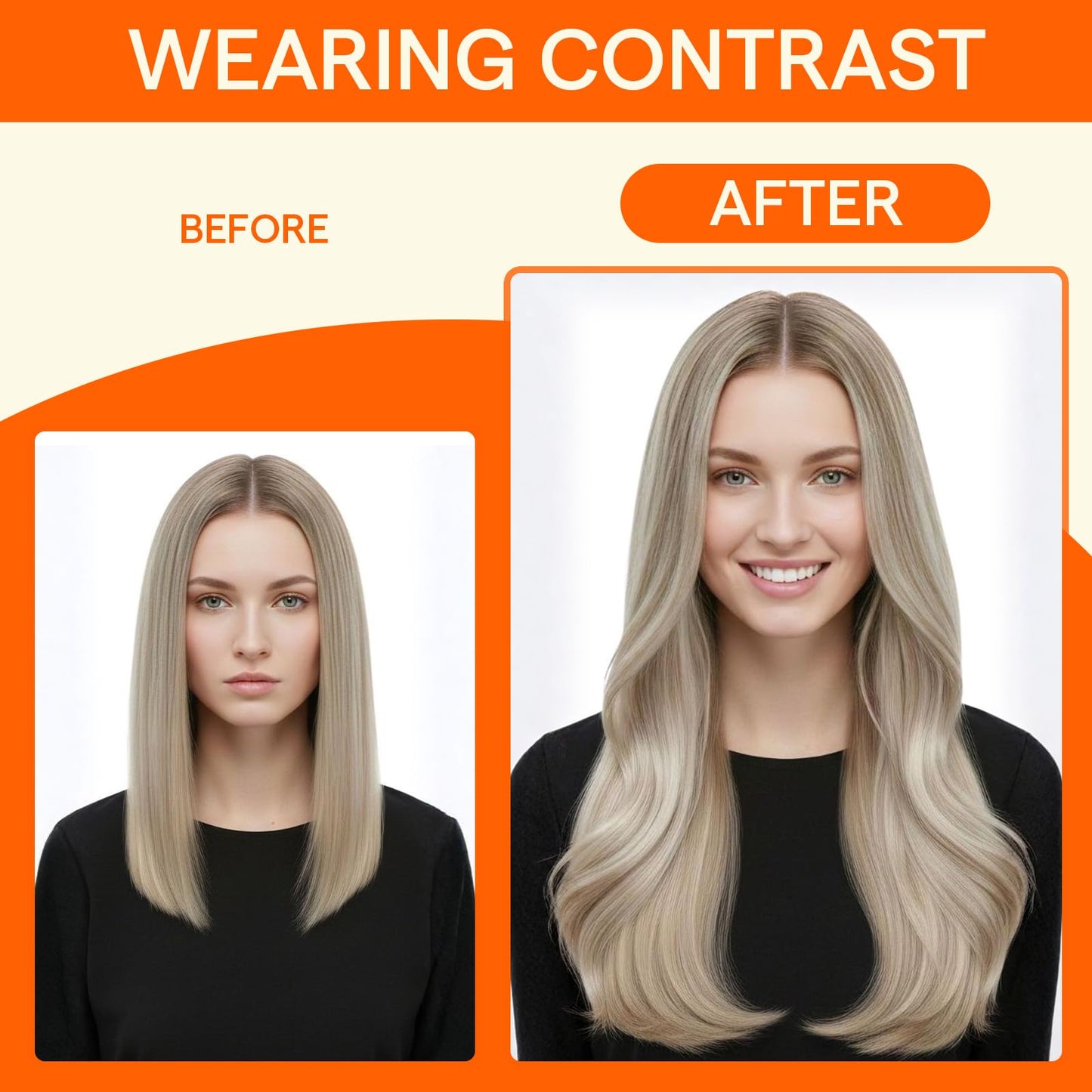 Full Shine U Tip Hair Extensions Human Hair 18 Inch 50 Grams Color 18 Ash Blonde Highlight 613 Bleach Blonde Keratin Tip Hair Extensions Fusion Extensions for Women