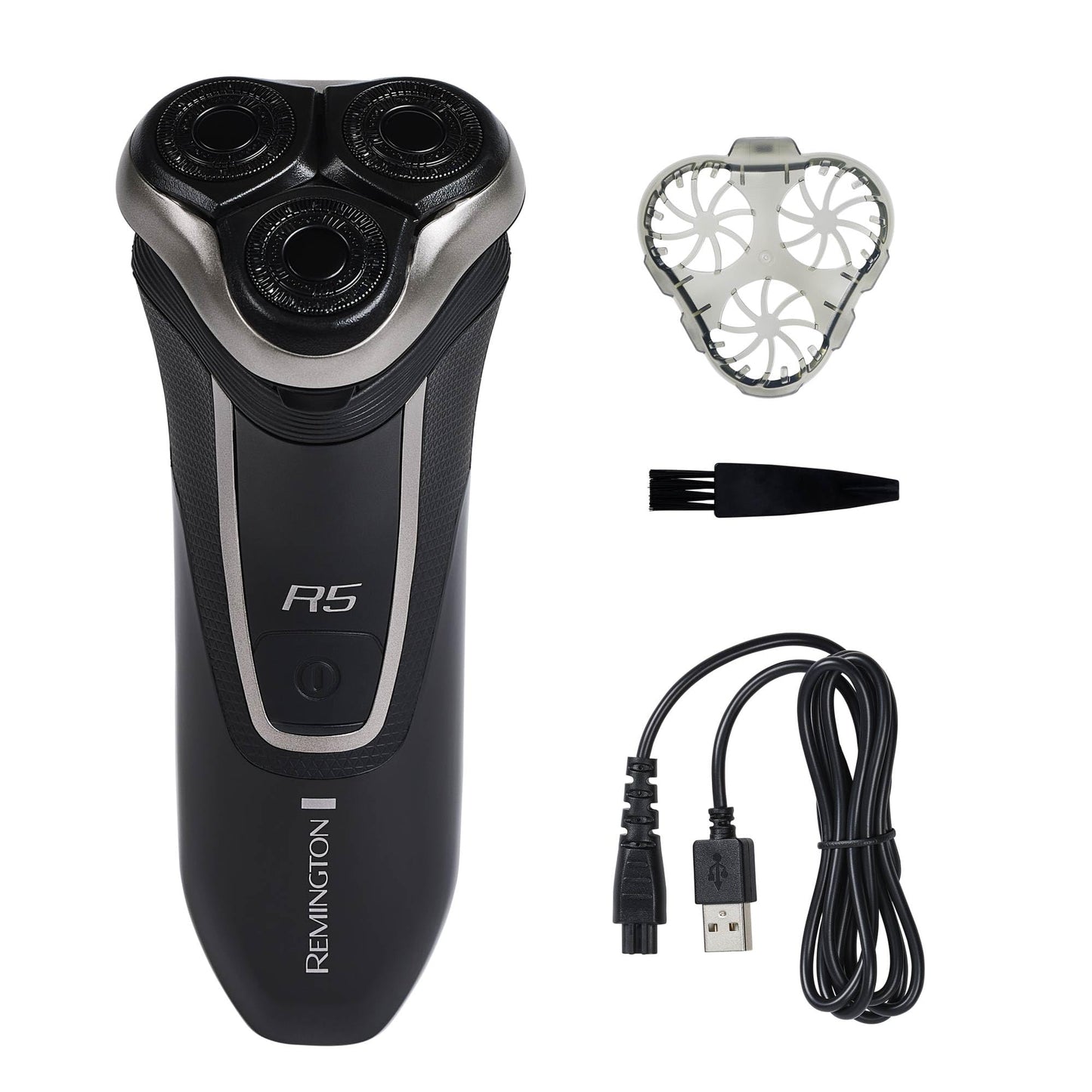 Remington R5 Style Series Rotary Shaver for Men, Smooth Glide for Sensitive Skin Comfort, Waterproof Rechargeable Electric Razor with Graphite Coating and Contour Technology