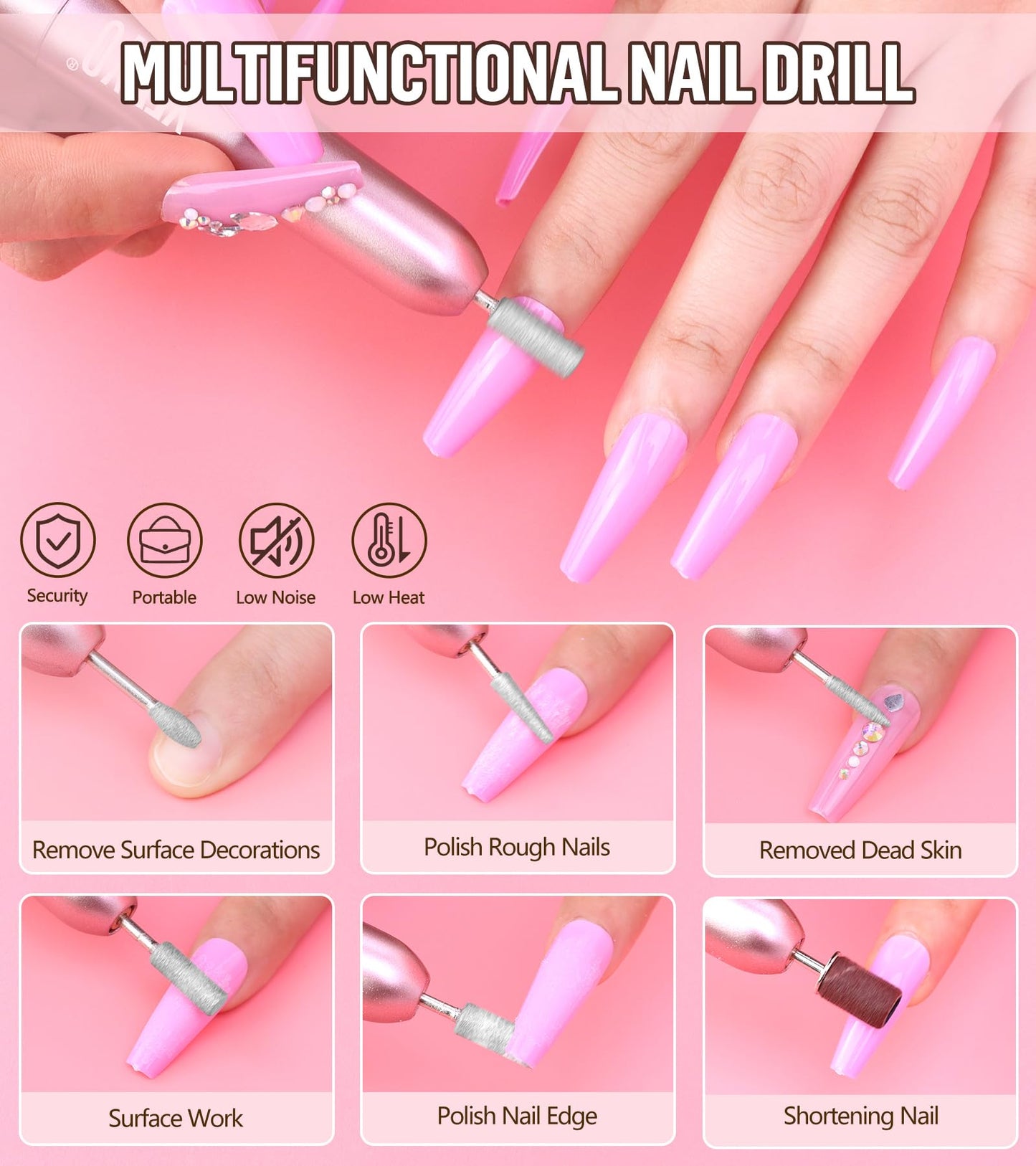 Yevyo Acrylic Nail Kit with Drill, 4 Colors Gel Polish and UV Light, 24 Colors Glitter Acrylic Powder and Brush Set for Beginners