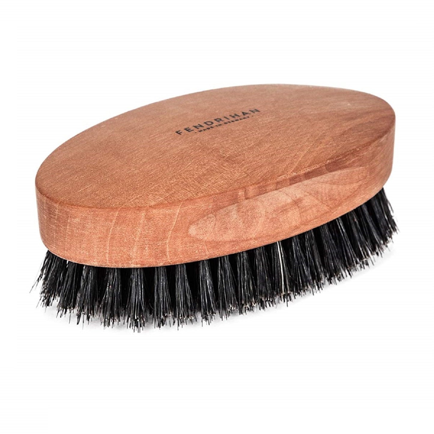 Fendrihan Genuine Boar Bristle and Pear Wood Military Hair Brush, Made in Germany VERY SOFT LIGHT BRISTLE