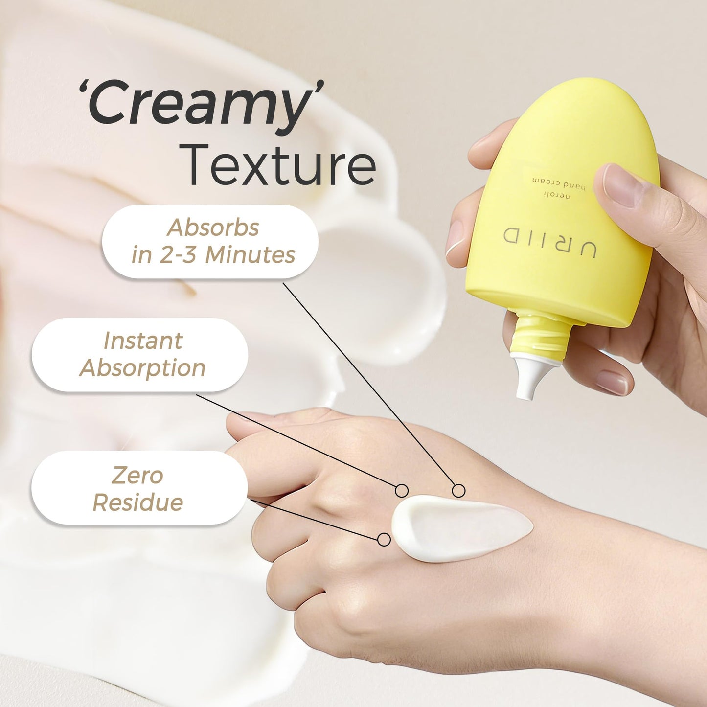 URIID Neroli Hand Cream, Neroli, Shea Butter & Botanic Extracts, Ultra Nourishing & Moisturizing Scented Hand Cream - 1.76 Oz