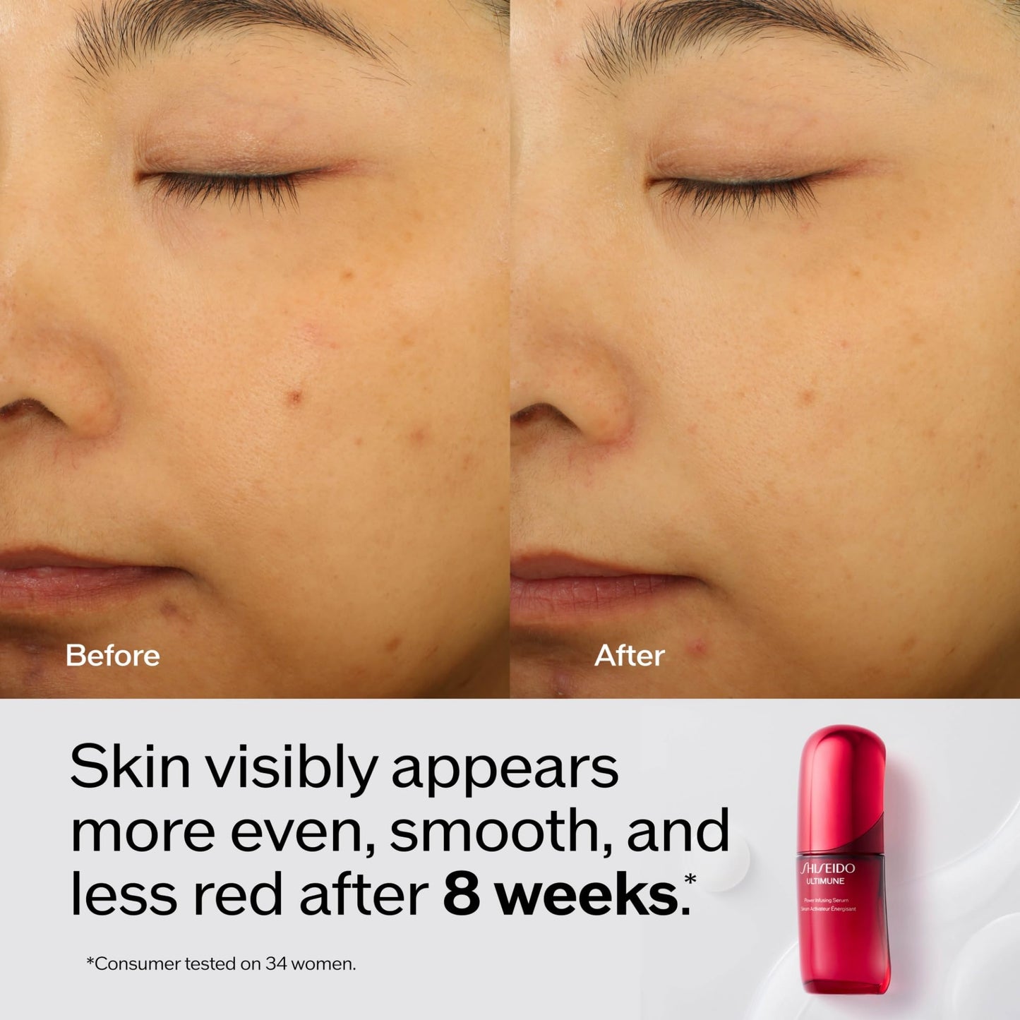 Shiseido Ultimune Power Infusing Serum Refill - 2.5 oz - Breakthrough Lightweight Face Serum - Boosts Radiance & Improves Visible Signs of Aging - All Skin Types - Non-Comedogenic