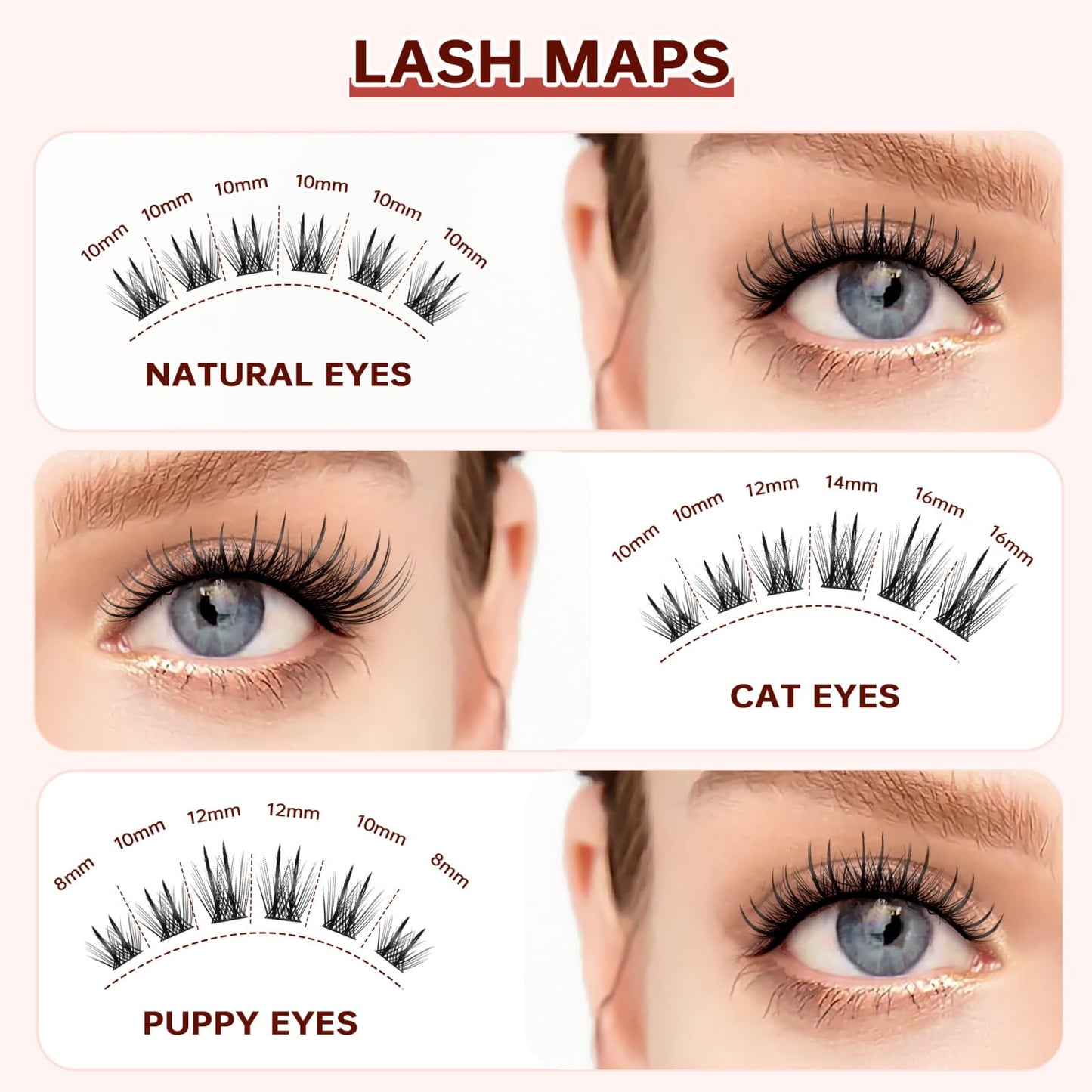 JOLIETIFY Lash Extension Kit, Faux Mink 8–16mm Clusters, Sculpted Accent Style with Dual-Bundle Design, Lightweight Volume, Waterproof Bond & Seal, Individual Lashes with Tweezers & Remover, Easy DIY