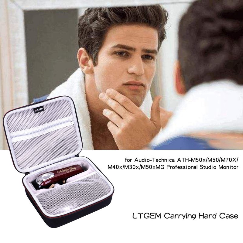 LTGEM EVA Hard Storage Case for Wahl Professional 5-Star Cordless Magic Clip Clippers #8148#8451#8545#8509 - Carrying Organizer Bag