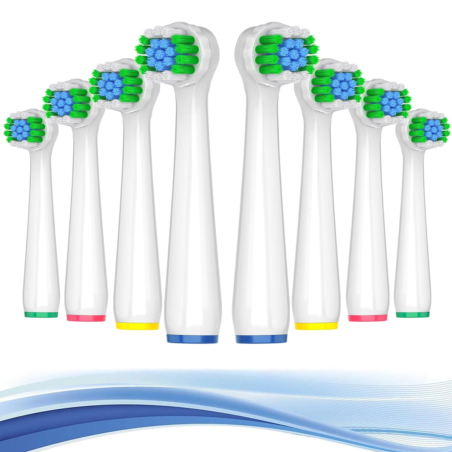 Replacement Heads Compatible with Oral B for Deep Cleaning and Gum Protection, 8 Pcs Precision Refill Brush Heads Compatible with Oral B Pro 1000, Genius X, Smart 1500 Series Electric Toothbrush