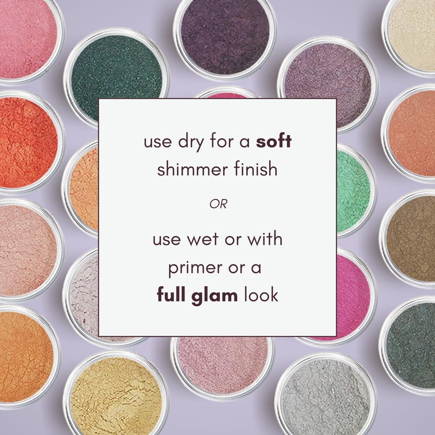 Giselle Cosmetics Purple Pop Loose Powder Eyeshadow - Organic, Mineral Make Up, Shimmer and Matte Eyeshadow Palette, Non-Toxic Eye Shadow Glitter, Loose Pigment, Highlighter, Powder Eyeshadow