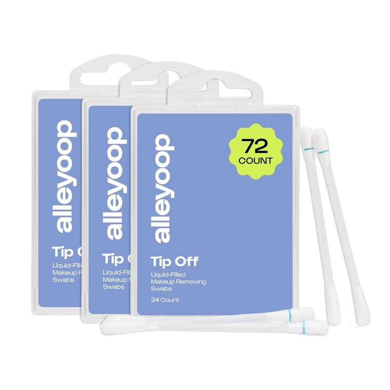 Cotton Makeup Removing Swabs - Liquid-Filled Tips for Easy Use | 24 Count, 3 Pack - Ideal for Eye, Lip, & Eyebrow Care