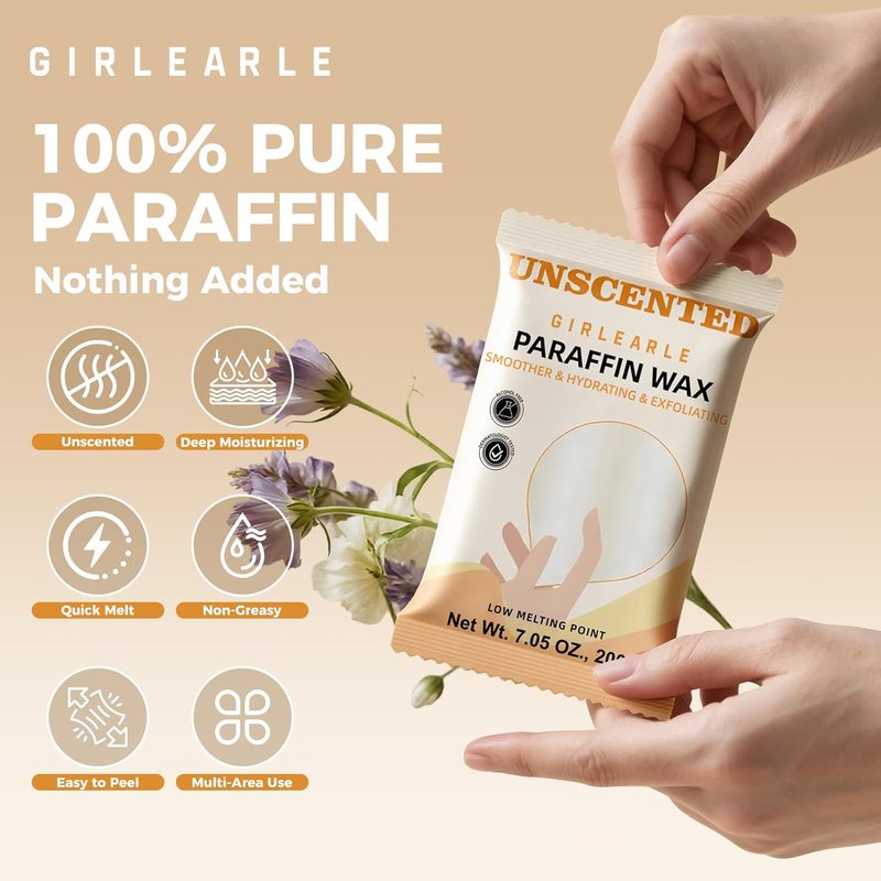 Paraffin Wax Refills for Bath Machine | 10 Packs Unscented - Moisturizing Relief for Dry Cracked Skin, Stiff Muscles & Joints