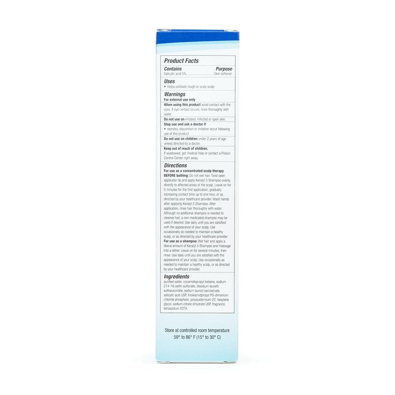 Keralyt 5 Anti-Dandruff Shampoo - Max Strength 5% Salicylic Acid Scalp Build-Up Clearing - Promotes Relief from Dandruff, Psoriasis, Seborrheic Dermatitis, Dryness, and Itchiness, 177 milliliters