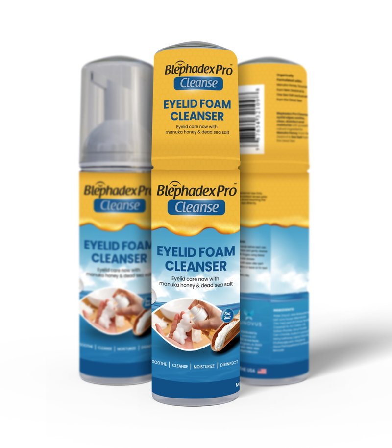 Visual Advantage Lunovus Eyelid Foam Cleanser with Manuka Honey and Dead Sea Salt – Gentle Daily Cleansing