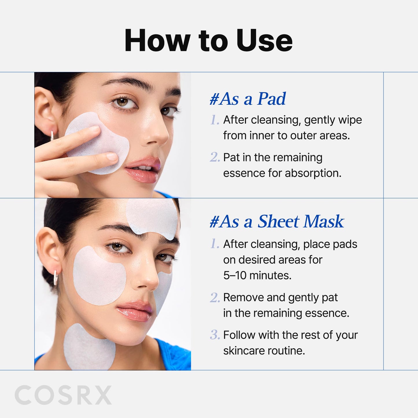 COSRX OneStep Tone Clarifying Toner Pads, Even Skin & Hydration (100 Pads)