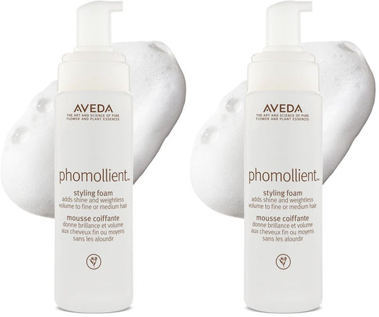 Aveda Phomollient Styling Foam Hair Mousse | Weightless Mousse for Fine to Medium Hair,6.7 Fl Oz,(Pack of 2)