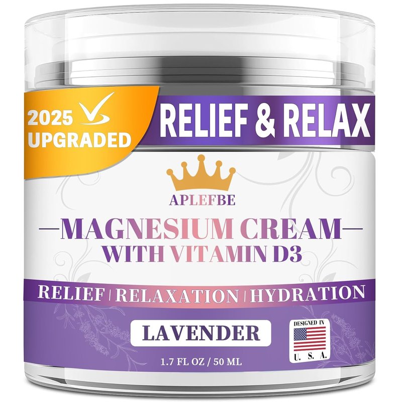 Magnesium Cream for Sleep | 5-In-1 Soothing Lotion with Lavender & Chamomile - 1.7 FL OZ