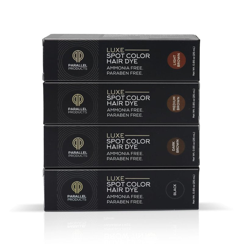 Parallel Products - Luxe Color (Black) - Cream Hair Dye - 25mL - Tint for Professional Spot Coloring - Covers Grey Hair - Root Touch-Up