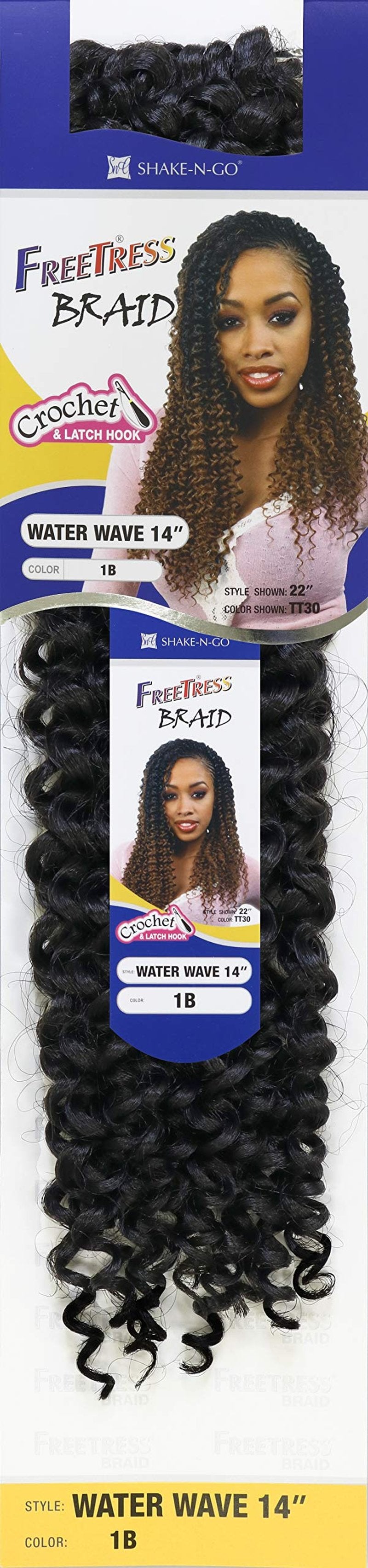 MULTI PACK DEALS! FreeTress Crochet Braids Water wave 14" (5-PACK, 2)