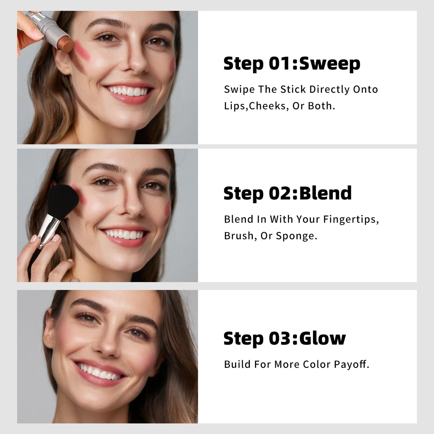 KIMUSE Cream Contour Stick Duo – 2-in-1 Cream Blush & Bronzer Shaping Stick, Highly Pigmented, Long Lasting Waterproof Formula, Lightweight & Blendable, Vegan Face Makeup Sticks for All Skin Tones