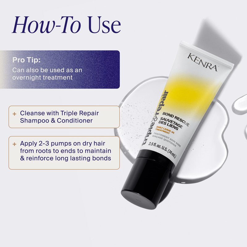 Kenra Professional Triple Repair Bond Rescue | Daily Leave-In Treatment | 2.5 oz