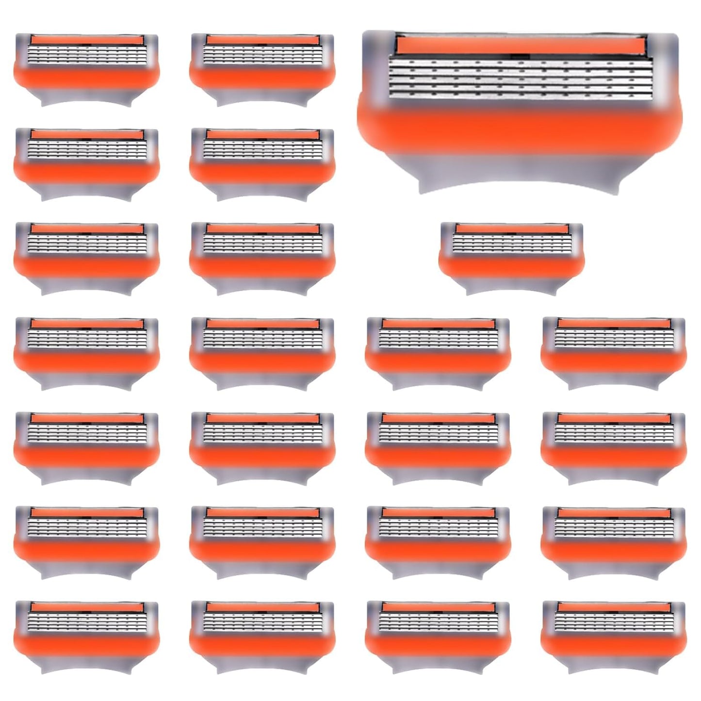 24 Pack Razor Blade Refills Compatible with Fusion 5 Razor – 5-Layer Precision Anti-Friction Blades for Manual Wet Shaving – Pivoting Head Design for Smooth, Close & Comfortable Shave