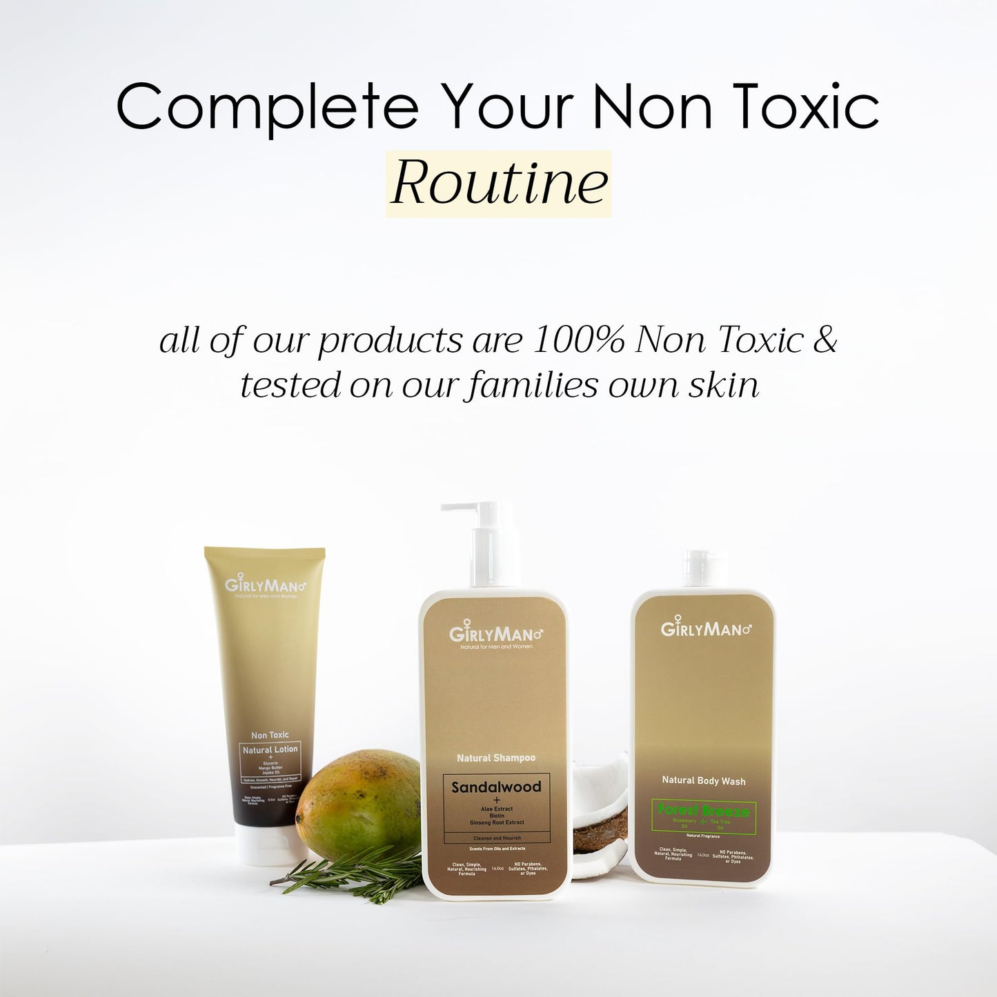 Natural Non Toxic Shampoo-Made with Olive Oil, Argan Oil, & Biotin, No Artificial Fragrance, Nourishing Ingredients, For All Hair Types, Family Owned (Sandalwood)