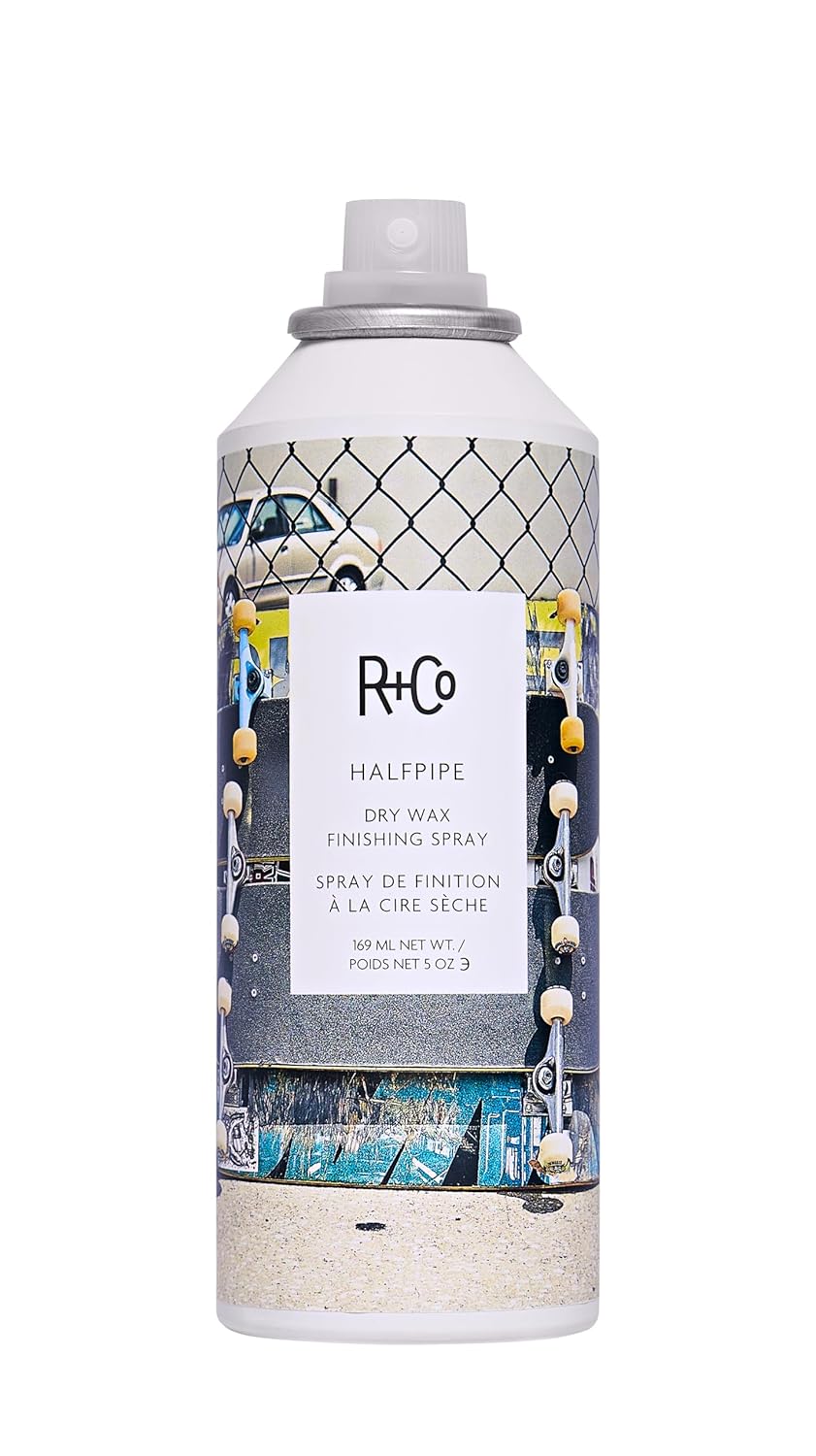 R+Co Halfpipe Dry Wax Finishing Spray - Workable Texture & Buildable Hold | Vegan, 5 Oz