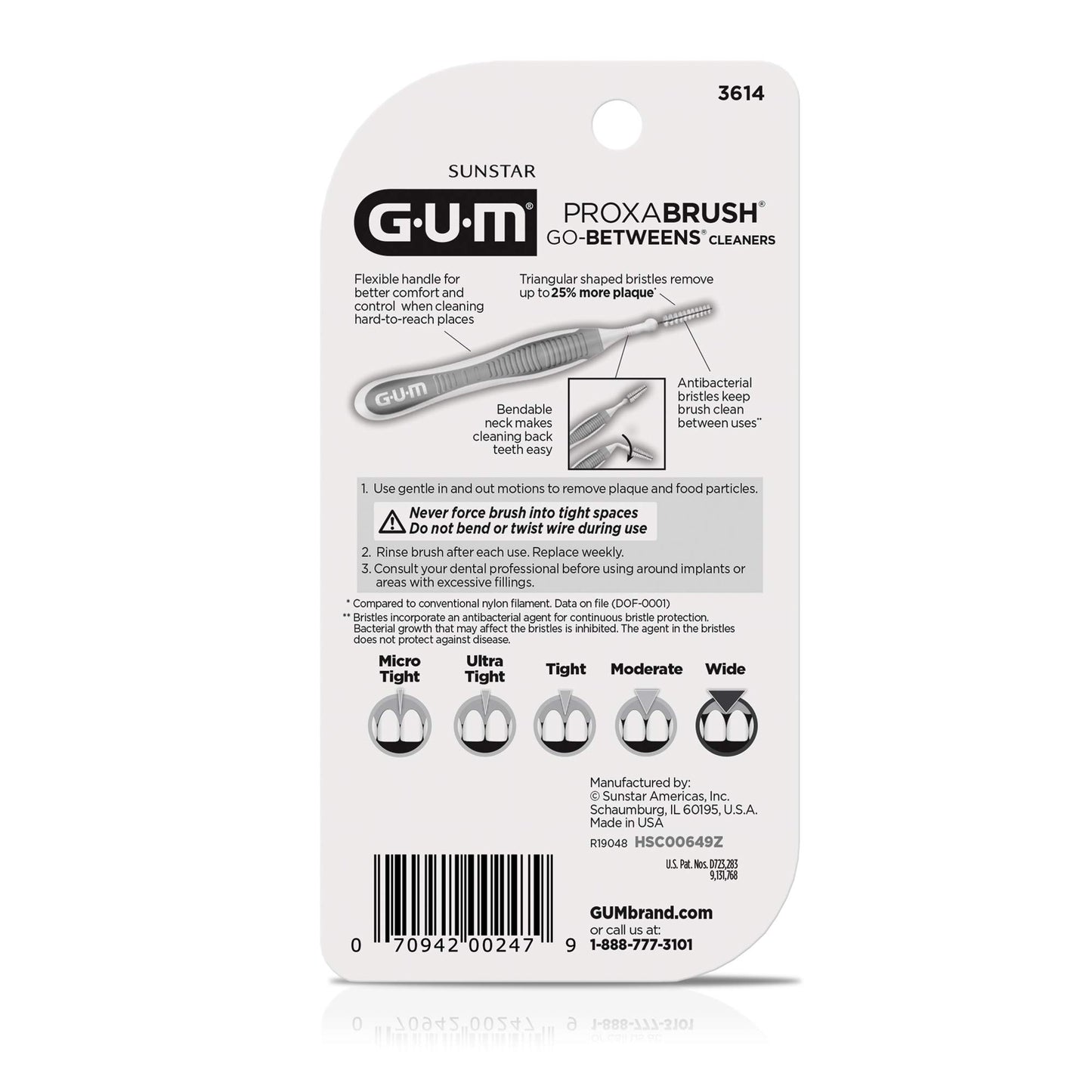 GUM Go-Betweens Cleaners Wide (Pack of 3 (10 Ct))