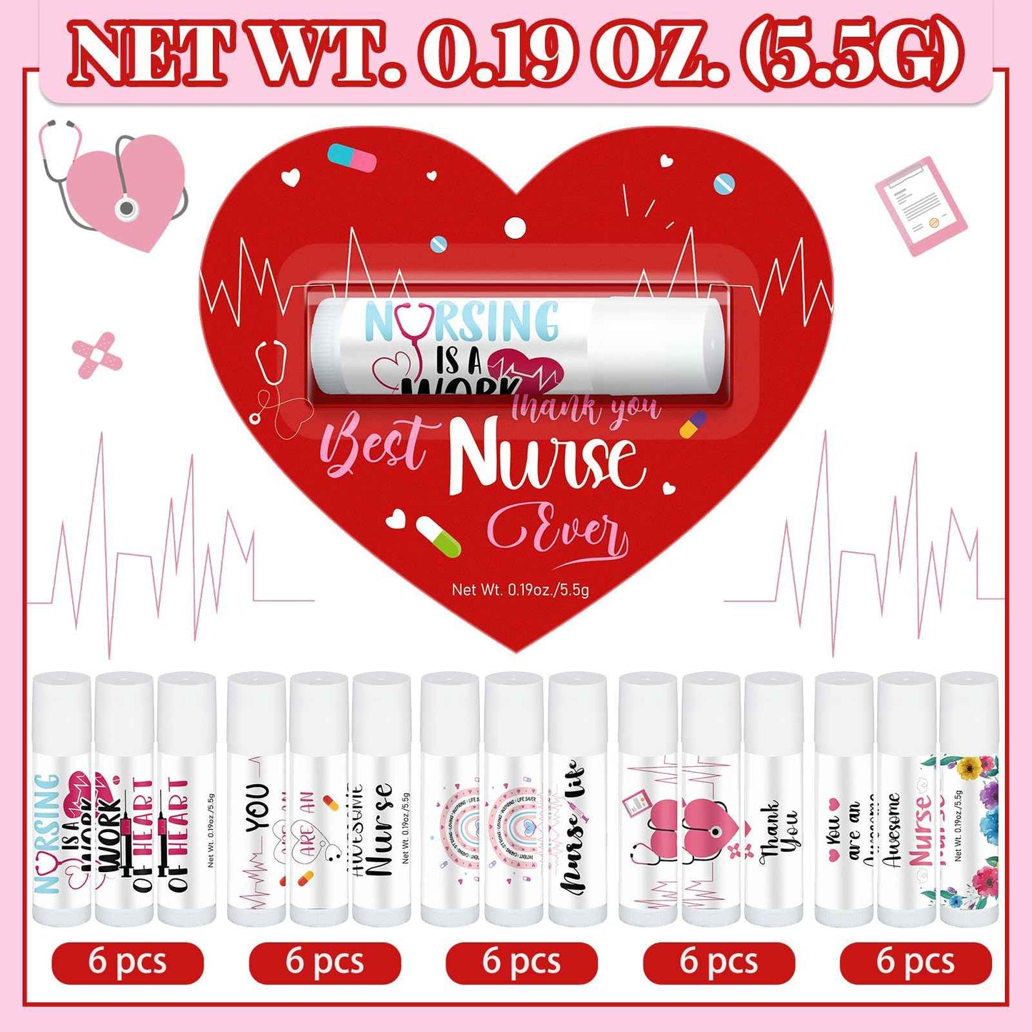 30 Pack Nurses Appreciation Gifts Bulk Lip Balms Christmas Hospital Staff Team Thank You Gifts Best Nurse Ever Fall Thanksgiving Xmas Appreciation Party Favors for Coworkers Midwife Women Presents