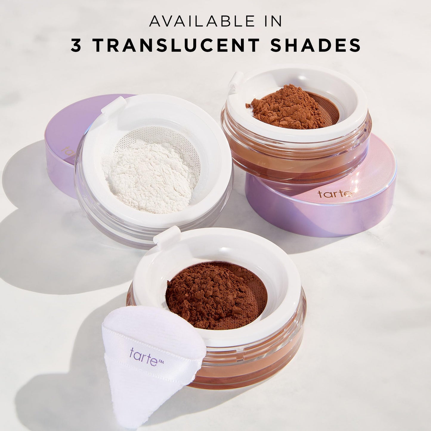 tarte creaseless setting powder – Loose Face Powder, Lightweight Oil-Absorbing Formula for Longwear Finish, Vegan & Cruelty-Free, full size, pink