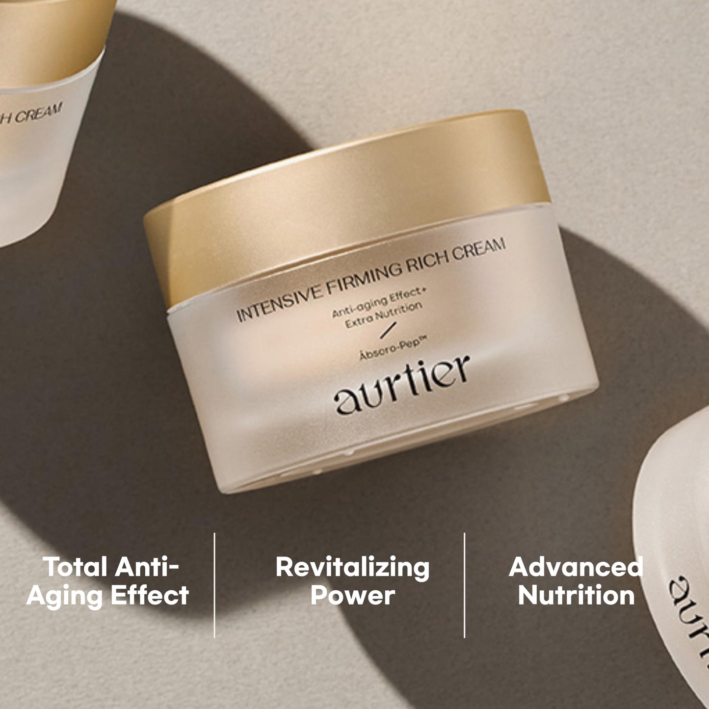 aurtier Intensive Firming Rich Cream, Anti-Aging Moisturizer with Collagen Peptides EGF Hyaluronic Acid for Wrinkle Smooths, Firming, Lifting & Deep Hydration 1.69 Oz