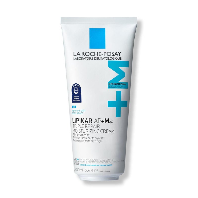 La Roche-Posay Lipikar AP+MAX Moisturizing Body Cream - Repairing Lotion for Dry Skin with Shea Butter & Niacinamide | Gentle Formula for Sensitive Skin