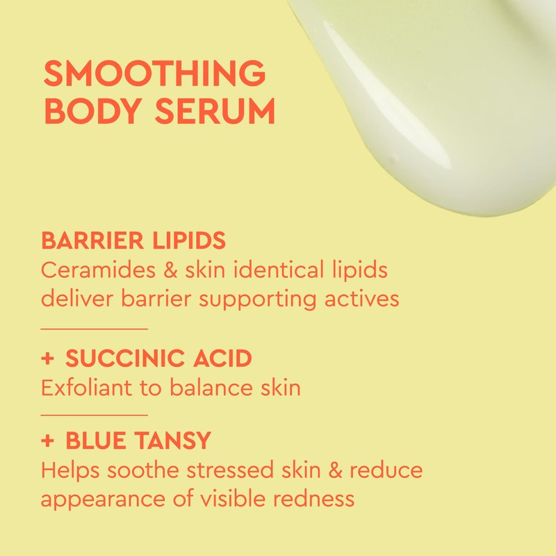 BYOMA Smoothing Body Serum & Polish Bundle – For Breakouts & Textured Skin – Exfoliating + Soothing with PHA, Succinic Acid & Blue Tansy – Skin Barrier Support – 10.4 fl oz + 6.76 fl oz