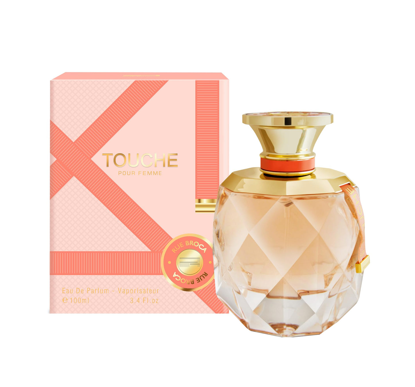 Rue Broca Touche Pour Femme Eau de Parfum, 3.4 Fl. Oz – Fruity Floral Fragrance with a Touch of Spice