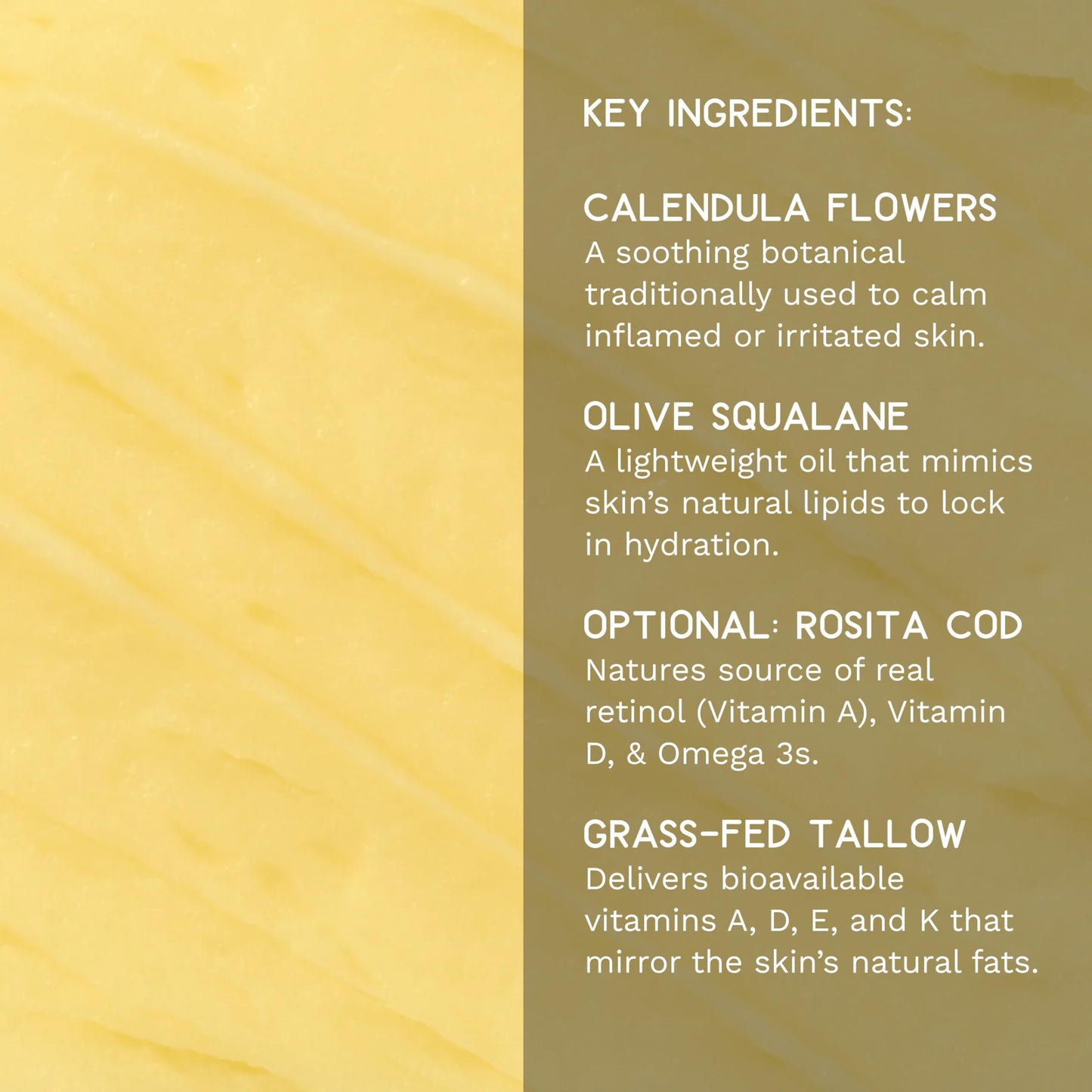 Shwally Tallow, Honey & Royal Jelly Non-Comedogenic Face Moisturizer - 100% Grass Fed Tallow with Squalane & Calendula - Rich in Vitamin A, K, D & E (Organic Vanilla + Frankincense)