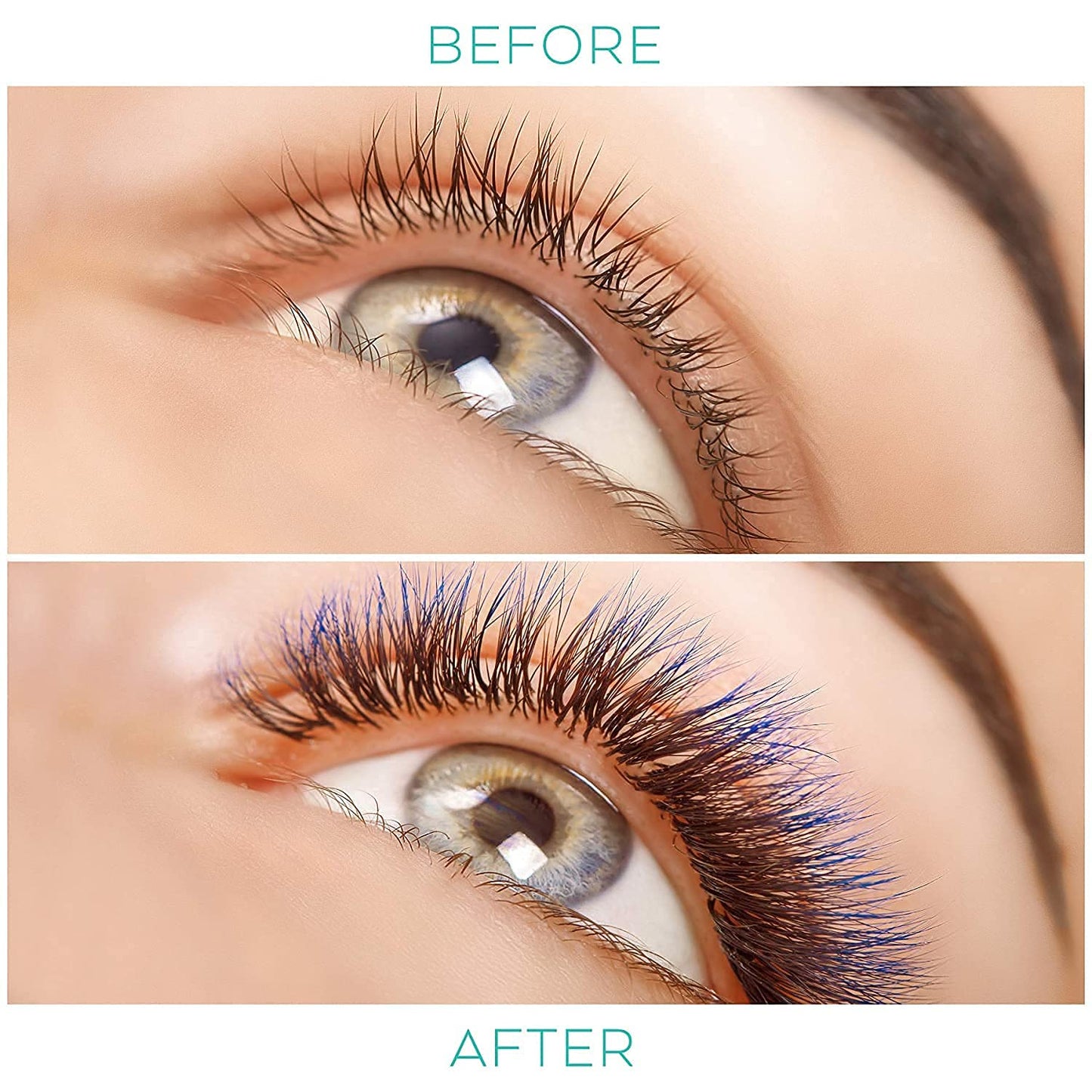 Vegan Black & Blue Mascara Bundle for Sensitive Eyes, Natural Hypoallergenic mascara, Lengthening and Volumizing for Natural Looking, Cruelty Free, Ophthalmologist Tested- By Gaya cosmetics