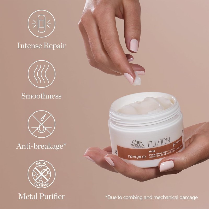 Wella Professionals Fusion Intense Repair Hair Mask - Repair Damaged Hair & Reduce Breakage | 6.8 oz