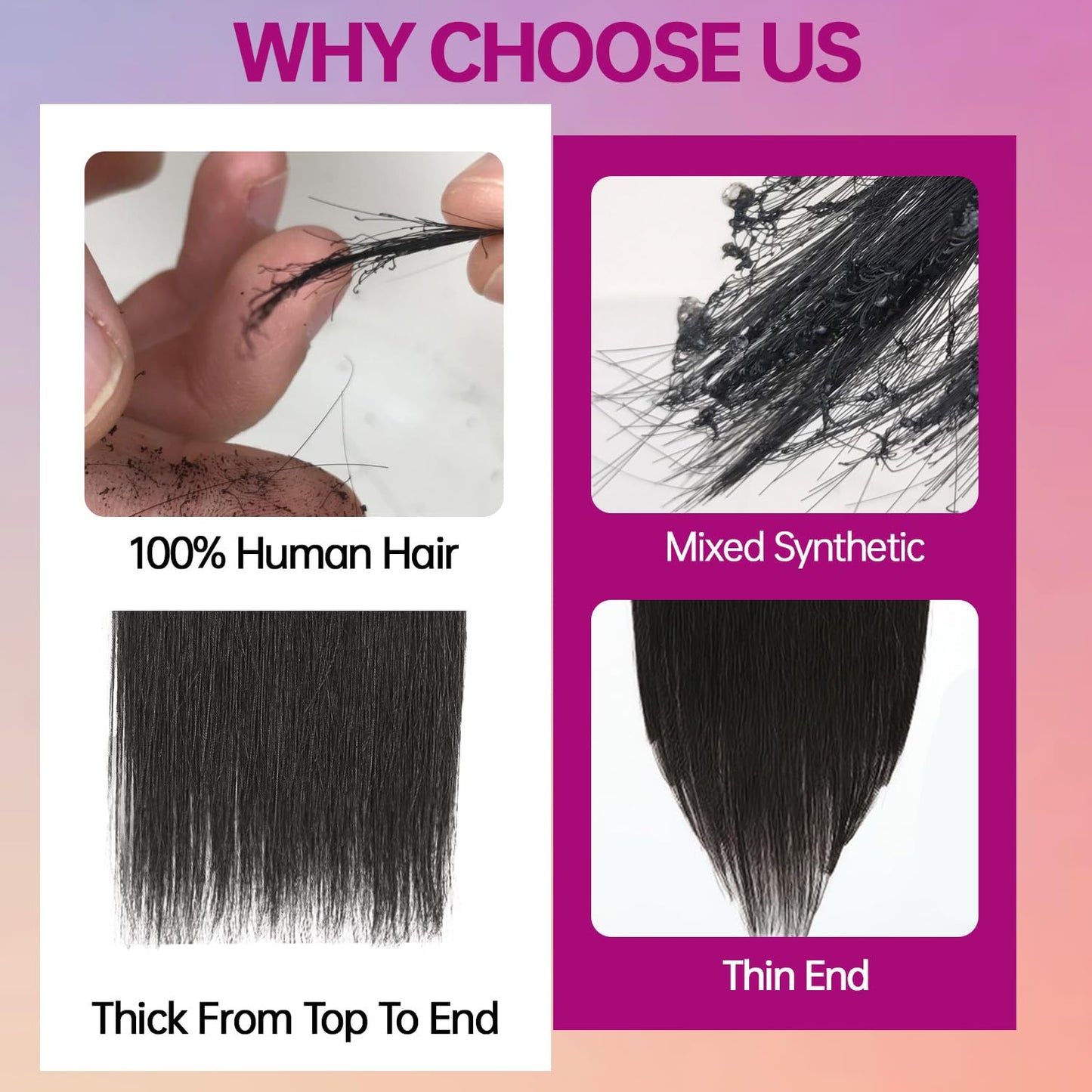PSIOOL 1B Natural Black Human Hair Clip In Extensions - 18 Inch Straight Seamless 8pcs/100g, Real Remy Invisible Clip Ins for Women（Cabello Humano)