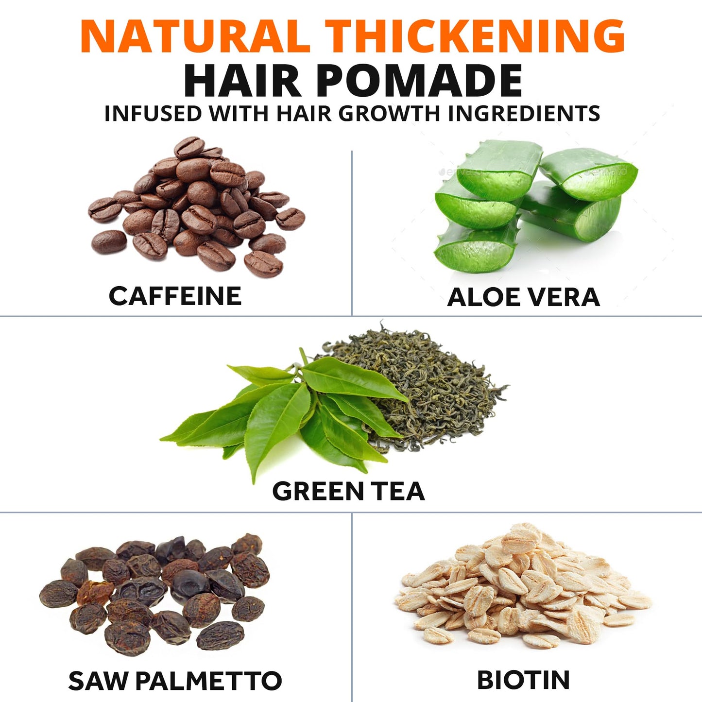 Thickening Water-Based Pomade with Natural Ingredients - 2 Pack Strong Hold, Matte Finish, Hair Growth and Loss Combating Benefits for Men