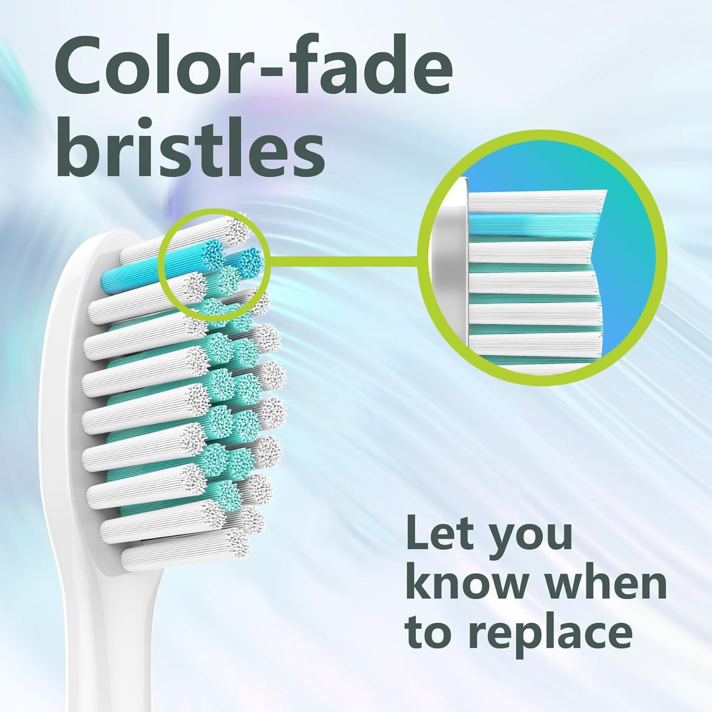 Philips Sonicare Toothbrush Replacement Heads - 8 Pack, White | Compatible with Click-On Handles 1100, 2100, 4100, 5100, 6100