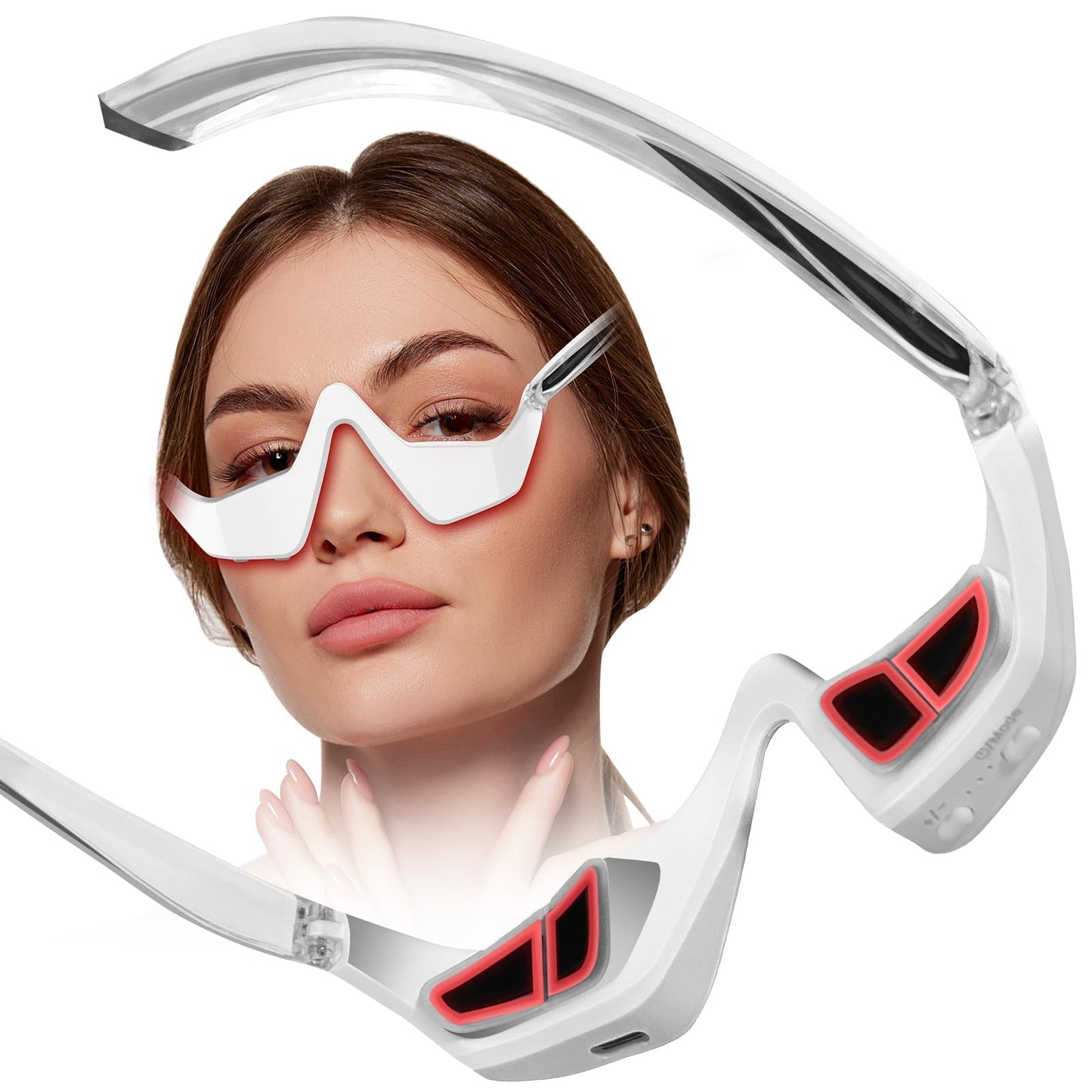AYYHG 3D Eyelift Device – Red Light Under Eye Therapy with Microcurrent & 3D Fit Design | Reduces Wrinkles, Dark Circles & Puffiness | Silent Operation for Sensitive Skin & Busy Lifestyles