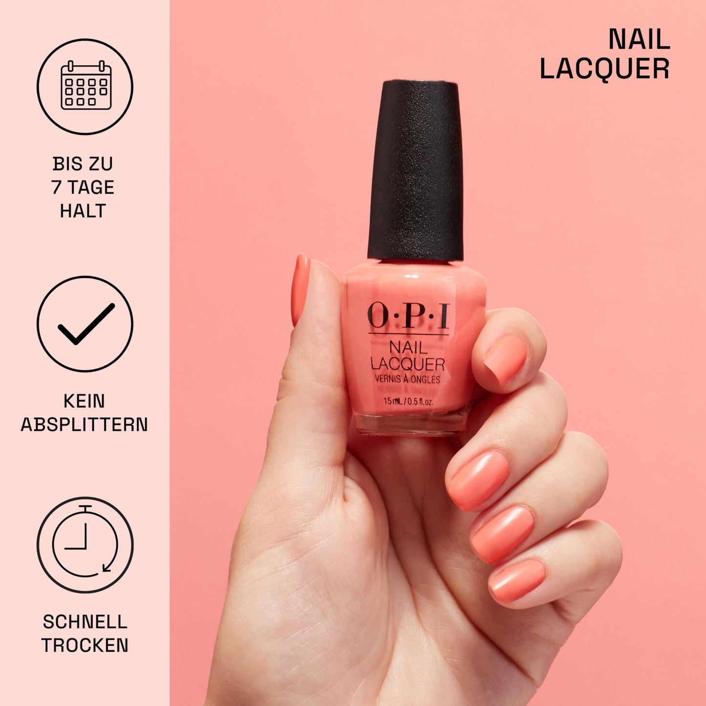 OPI Nail Lacquer Dulce de Leche | Opaque Dark Brown Crème Chip Resistant Nail Polish | Fast Drying, Streak Free