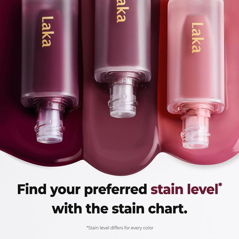 Laka Fruity Glam Tint Lip Stain - Hydrating, Lightweight & Buildable Color | 4.5g/0.15oz, Vegan K-Beauty