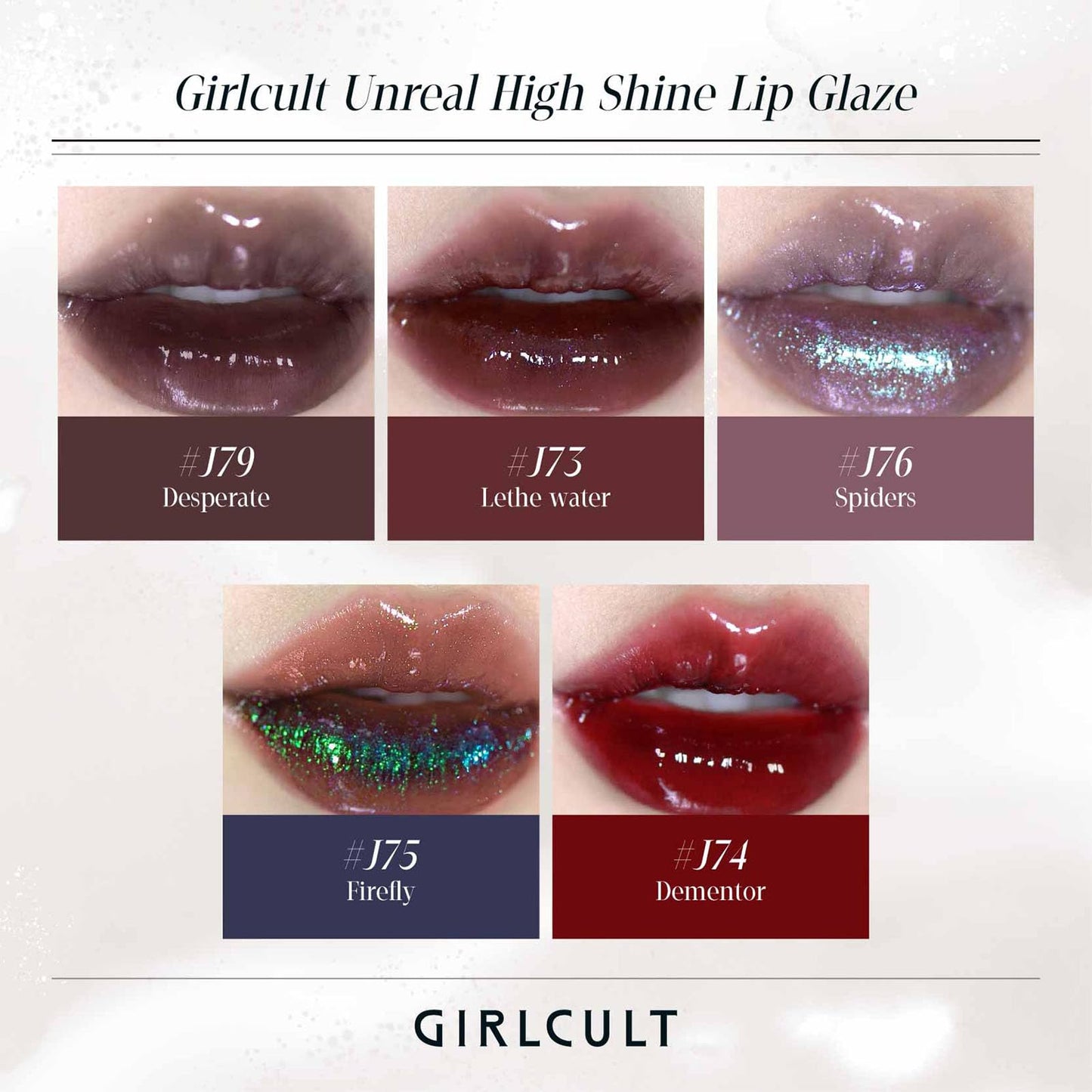 GIRLCULT Glass Shine Lip Gloss – Non-Sticky Hydrating Lip Gloss with High-Shine Finish, Lightweight Moisturizing Formula, Buildable Sheer Color for Plump Lips (J79)