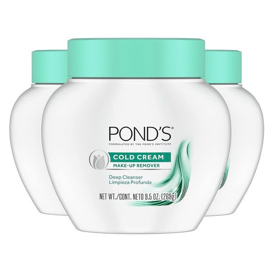 Pond's Cold Cream Cleanser - Deep Moisturizing Facial Cleanser | 9.5 oz (Pack of 3)