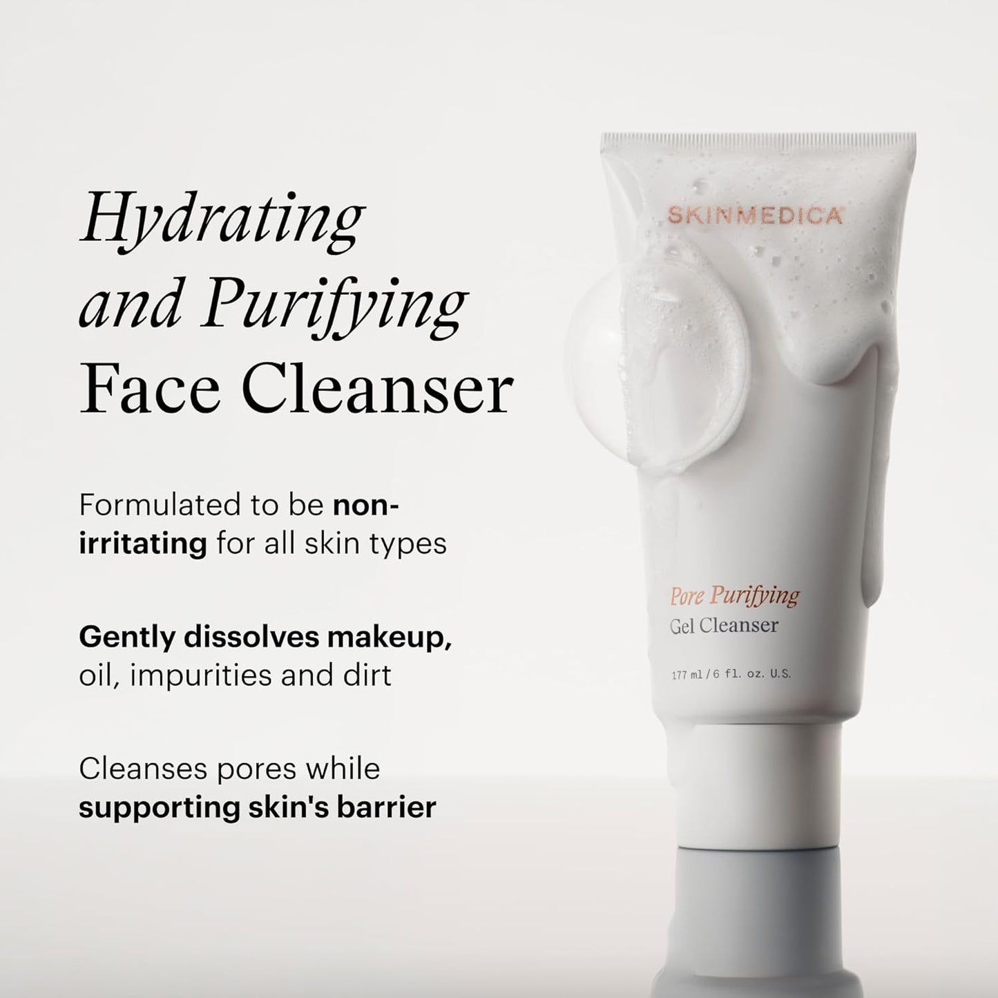 SkinMedica Pore Purifying Gel Cleanser - Deep Cleansing Formula for Makeup & Oil Removal | 6 Fl Oz